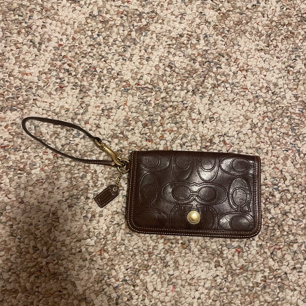 Coach Leather Wristlet